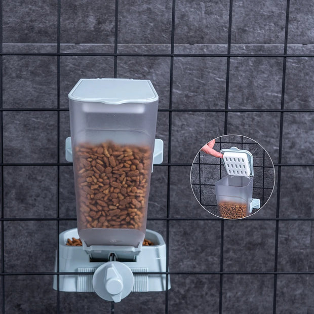 Cage Hanging Bowl Water Bottle Food Dispenser