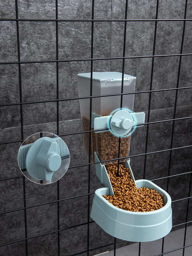 Cage Hanging Bowl Water Bottle Food Dispenser