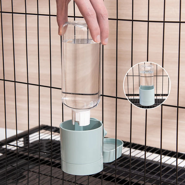 Cage Hanging Bowl Water Bottle Food Dispenser