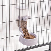 Cage Hanging Bowl Water Bottle Food Dispenser