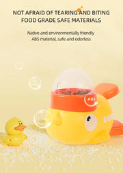 "Hands-On Duck Pet Toy Feeder