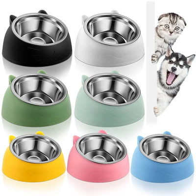Pet Bowls Dog Food Water Feeder