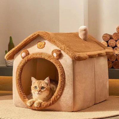 Washable Cat House Puppy Cave Sofa Bed