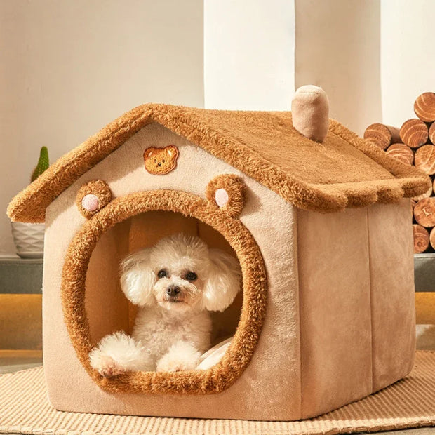 Washable Cat House Puppy Cave Sofa Bed