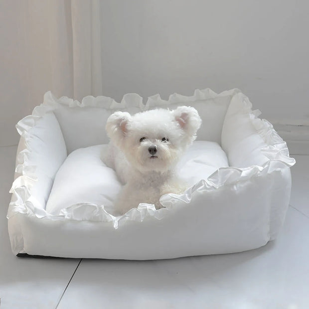 Cute Puppy Square Sleeping Cushion Bed  & Pillow