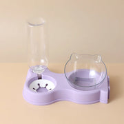 Pet dog and cat food bowl automatic feeder