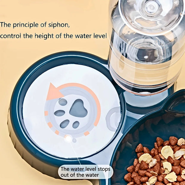 3-1 Pet Bowls With Water Feeder