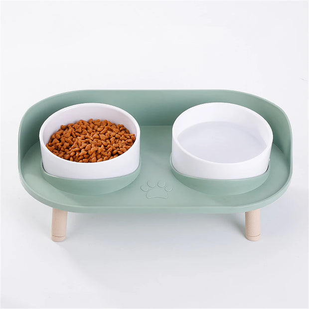 Pet Food Feeders Adjustable Dispenser
