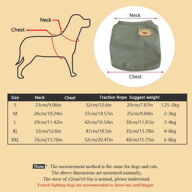 Dog Vest Pet Cat Clothing