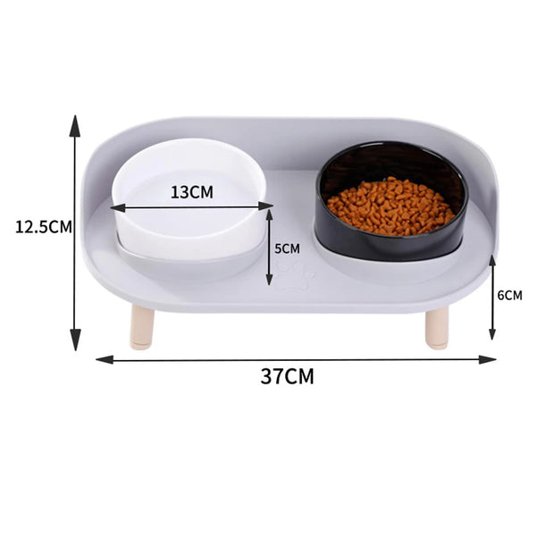 Pet Food Feeders Adjustable Dispenser
