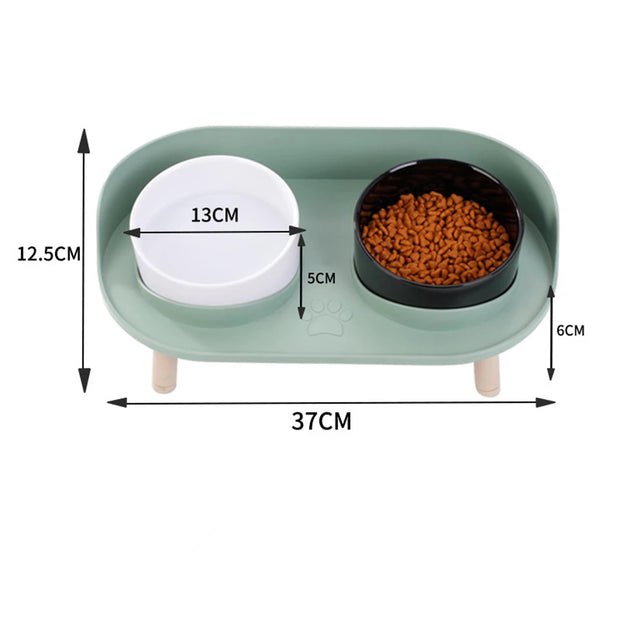 Pet Food Feeders Adjustable Dispenser
