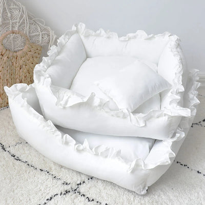 Cute Puppy Square Sleeping Cushion Bed  & Pillow