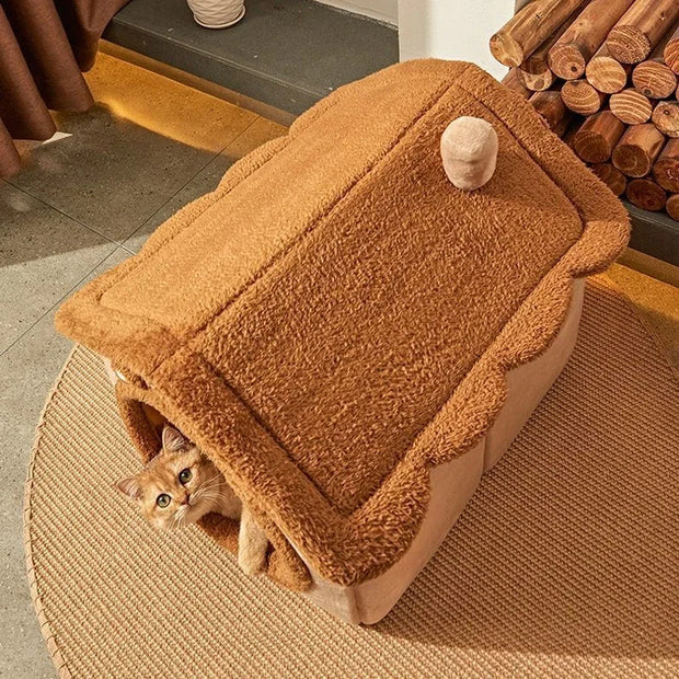 Washable Cat House Puppy Cave Sofa Bed