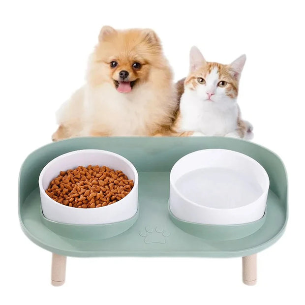 Pet Food Feeders Adjustable Dispenser