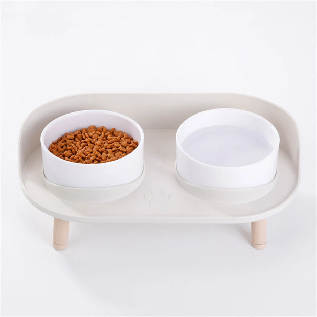 Pet Food Feeders Adjustable Dispenser