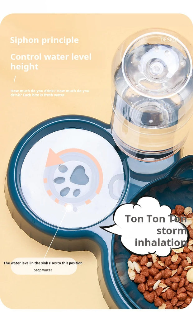3-1 Pet Bowls With Water Feeder