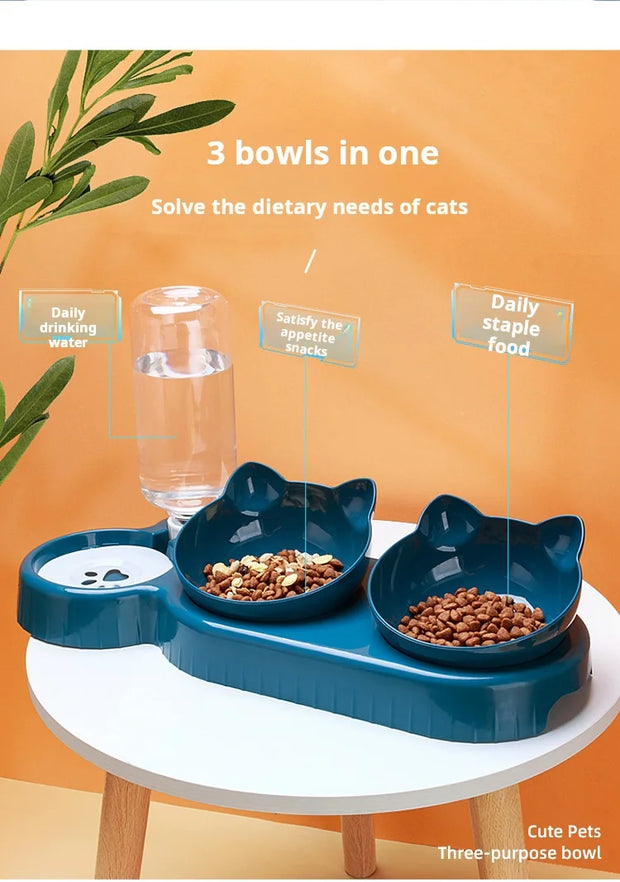 3-1 Pet Bowls With Water Feeder