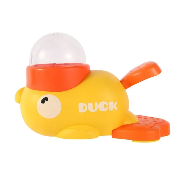 "Hands-On Duck Pet Toy Feeder