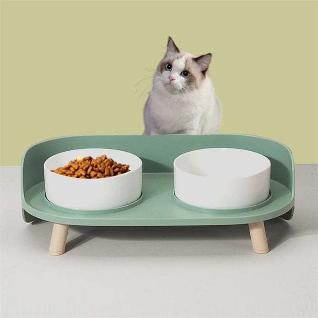 Pet Food Feeders Adjustable Dispenser