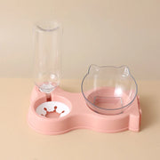 Pet dog and cat food bowl automatic feeder