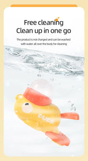 "Hands-On Duck Pet Toy Feeder