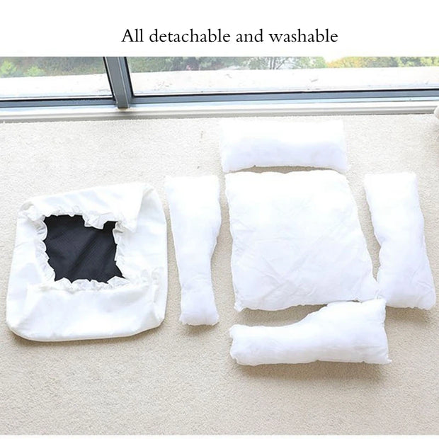 Cute Puppy Square Sleeping Cushion Bed  & Pillow