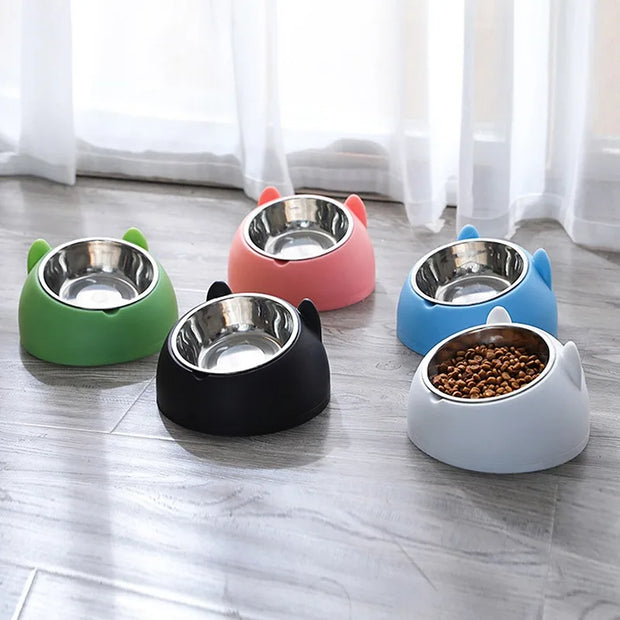 Pet Bowls Dog Food Water Feeder