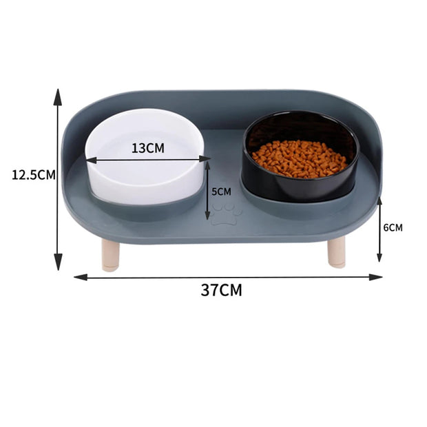 Pet Food Feeders Adjustable Dispenser