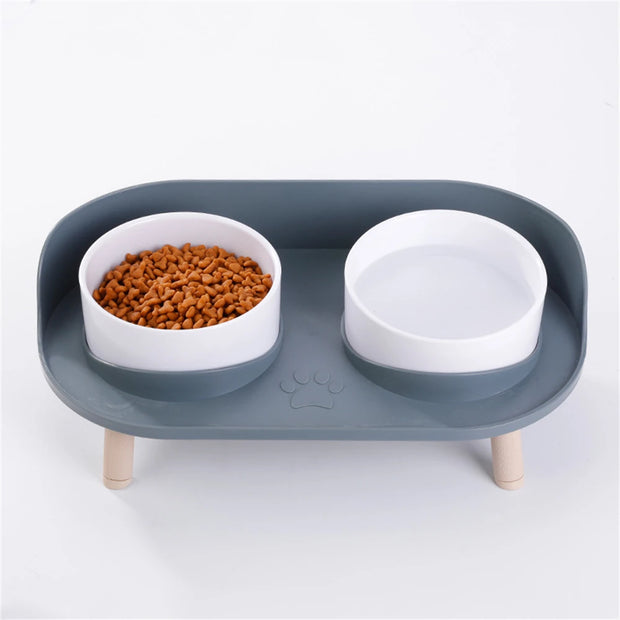 Pet Food Feeders Adjustable Dispenser
