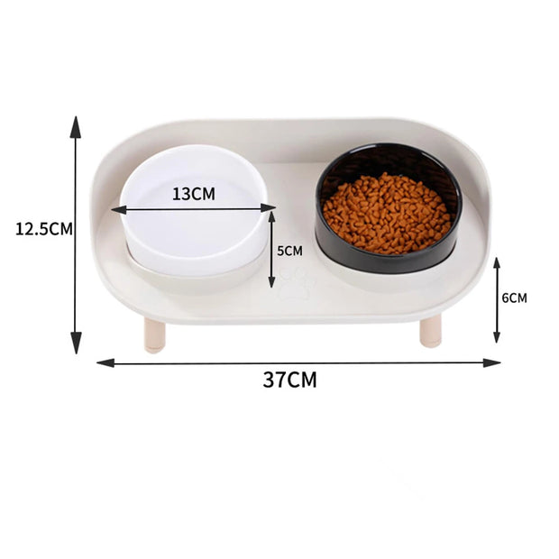 Pet Food Feeders Adjustable Dispenser