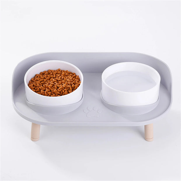 Pet Food Feeders Adjustable Dispenser