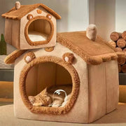 Washable Cat House Puppy Cave Sofa Bed