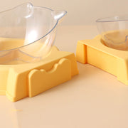 Pet dog and cat food bowl automatic feeder