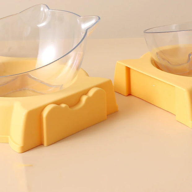 Pet dog and cat food bowl automatic feeder