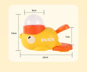 "Hands-On Duck Pet Toy Feeder