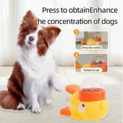 "Hands-On Duck Pet Toy Feeder