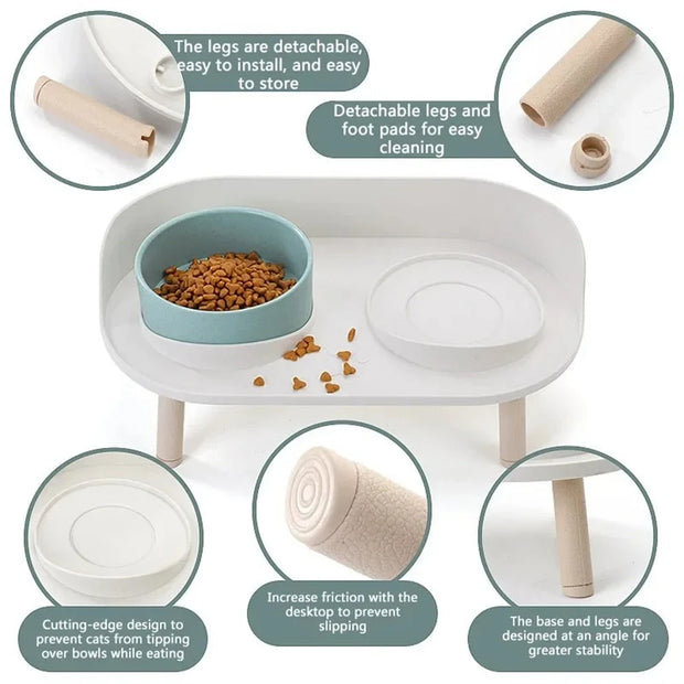 Pet Food Feeders Adjustable Dispenser