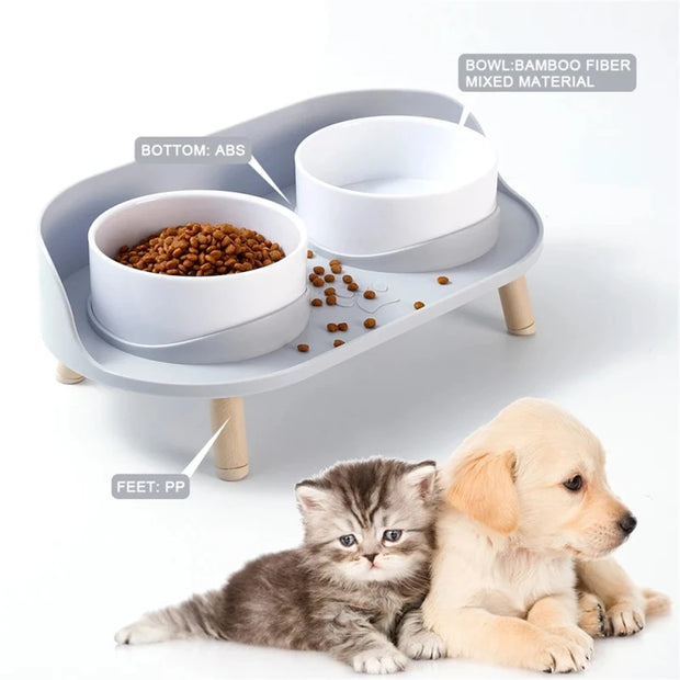 Pet Food Feeders Adjustable Dispenser