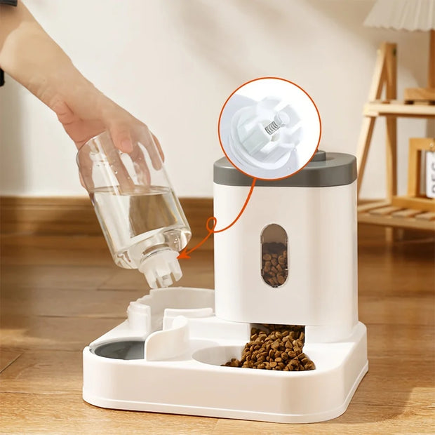 Pet Feeder and Water Dispenser for Cats: Plastic