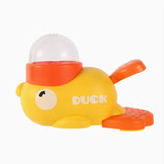 "Hands-On Duck Pet Toy Feeder