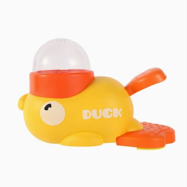 "Hands-On Duck Pet Toy Feeder